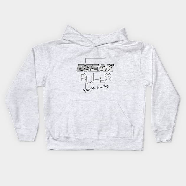 Break rules. Kids Hoodie by TEEPOINTER